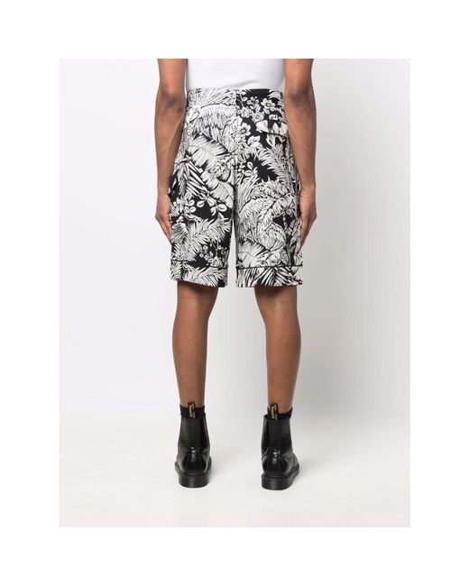 Palm Angels Gray Long Shorts for men