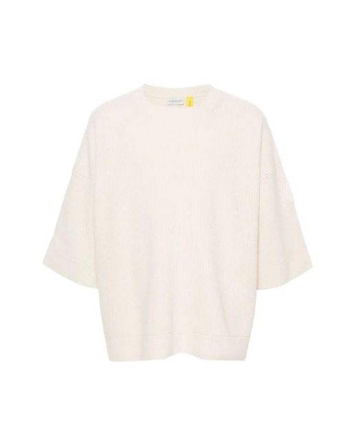 Moncler Round-neck knitwear in Natural für Herren