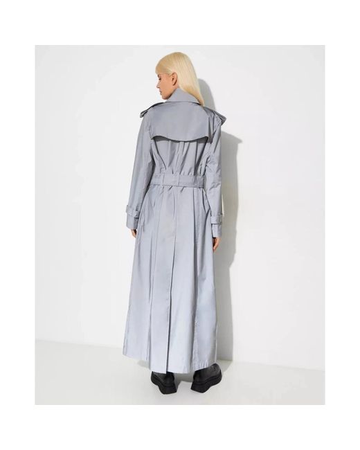 Norma Kamali Blue Trench Coats