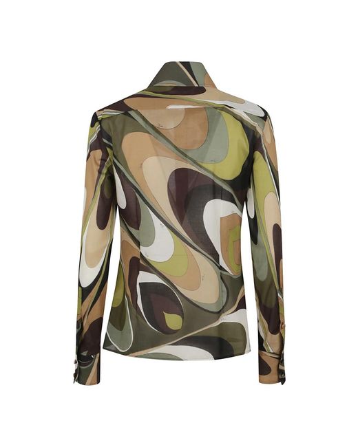 Emilio Pucci Green Braune Bluse Für Frauen