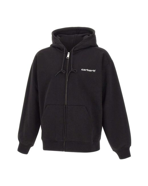 Carhartt Hoodies & Sweatvesten ,Zwart ,Katoen Hooded Archive Lines Jacket in het Blue voor heren
