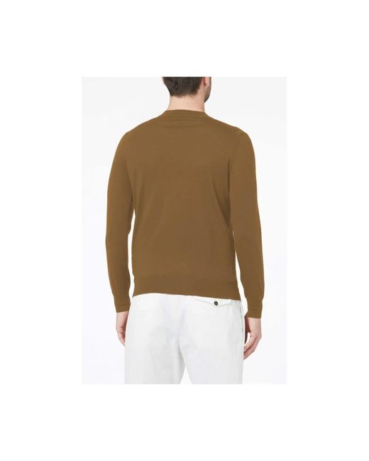 Paolo Pecora Brown V-Neck Knitwear for men