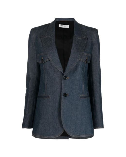 Saint Laurent Blue Blazers