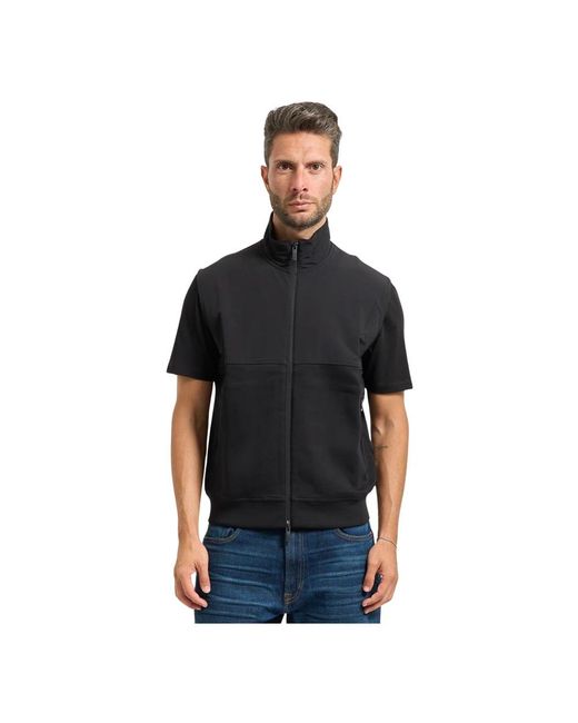 ARMANI EXCHANGE Jassen ,Zwart ,Zwarte Sweater Met Fullzip Vest in het Black voor heren