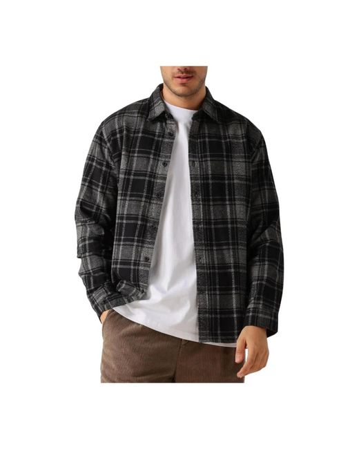 SELECTED Overhemden ,Zwart ,Flanellen Mix Shirt Voor Moderne Mannen in het Black voor heren