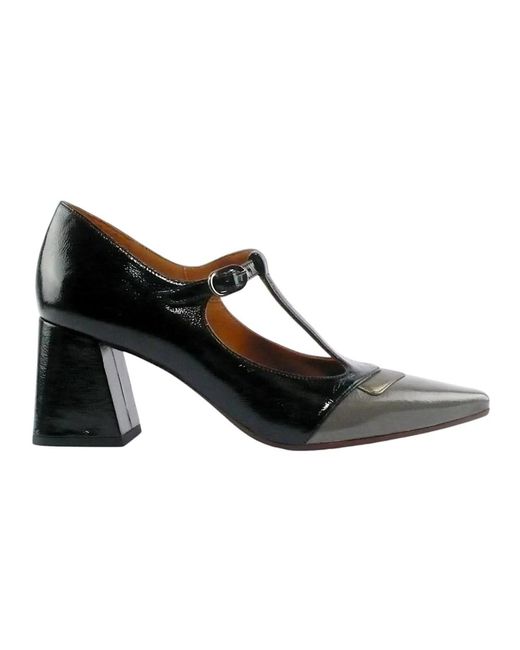 Chie Mihara Schoenen ,Zwart ,Zwart Grijze Decollete Schoenen in het Black