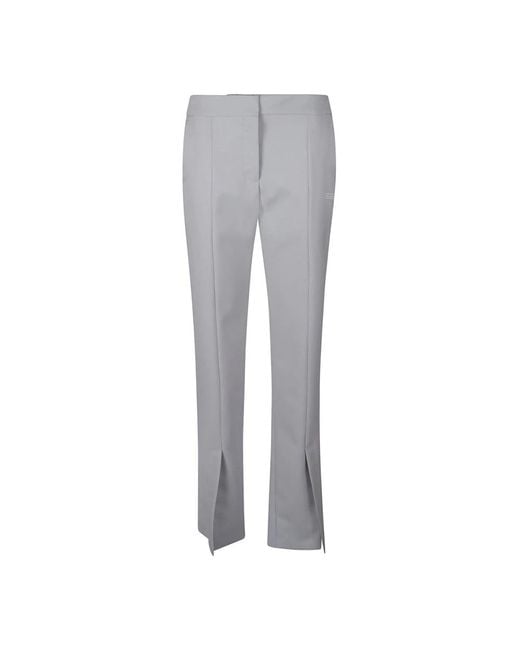 Palm Angels Gray Wide Trousers