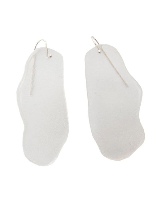 Cortana White Earrings