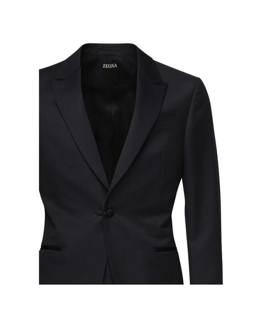 Single Breasted Suits Zegna de hombre de color Black