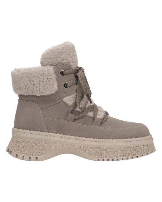 ESTRO Gray Graue veloursleder-stiefeletten