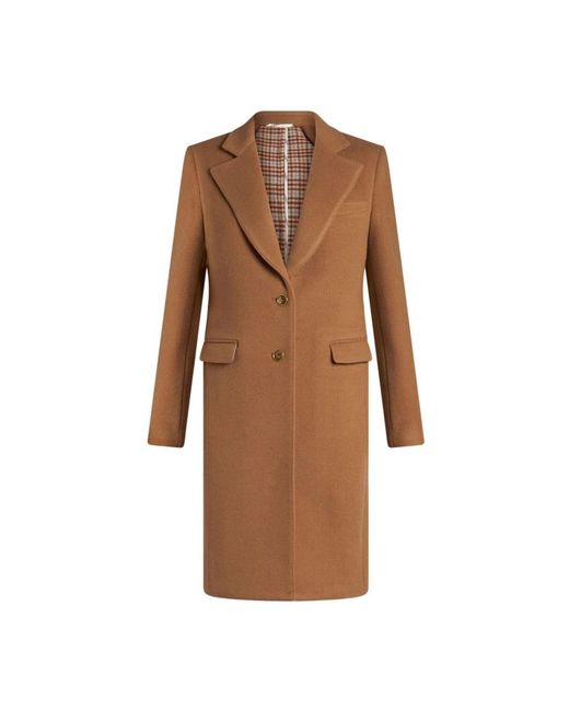 Single-Breasted Coats Etro de color Brown
