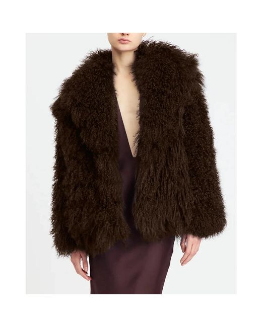 16Arlington Brown Faux Fur & Shearling Jackets