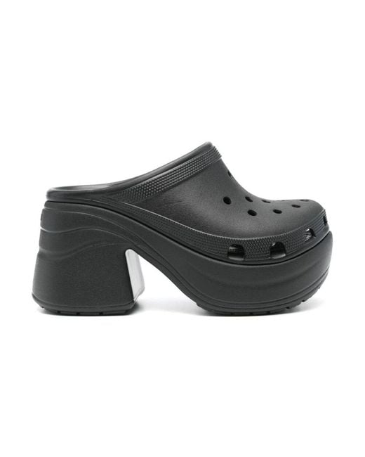 CROCSTM Gray Heeled Mules