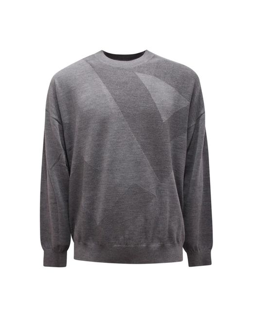 Armani Wollpullover Grau Melange Stilvolles Modell in Gray für Herren