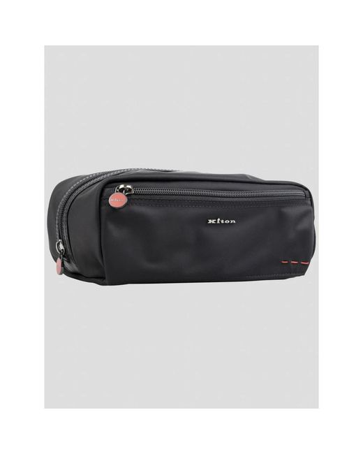 Kiton Pochette Regular Solid in Black für Herren