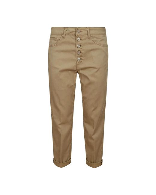 Cropped trousers Dondup de color Natural