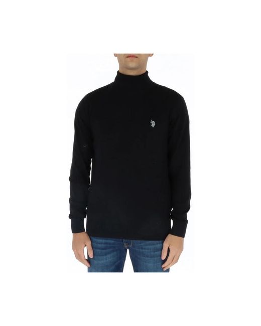 U.S. POLO ASSN. Black Turtlenecks for men