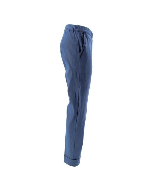 D.exterior Blue Slim-Fit Trousers