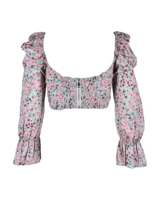Top in cotone stiloso di WEILI ZHENG in Brown