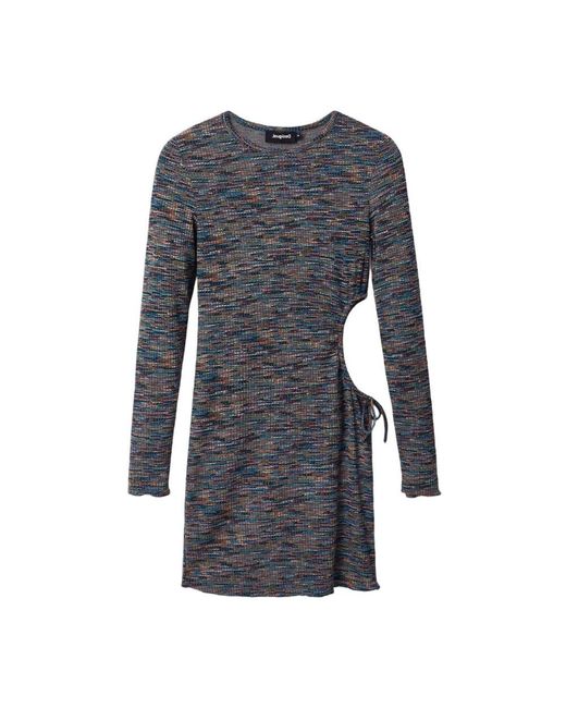 Desigual Blue Knitted Dresses