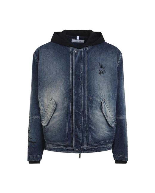 Off-White c/o Virgil Abloh Blue Denim Jackets for men