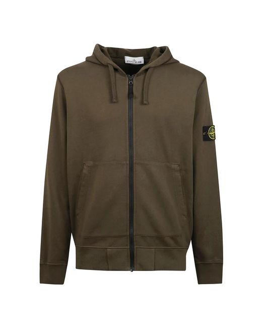Stone Island Green Zip-Throughs for men