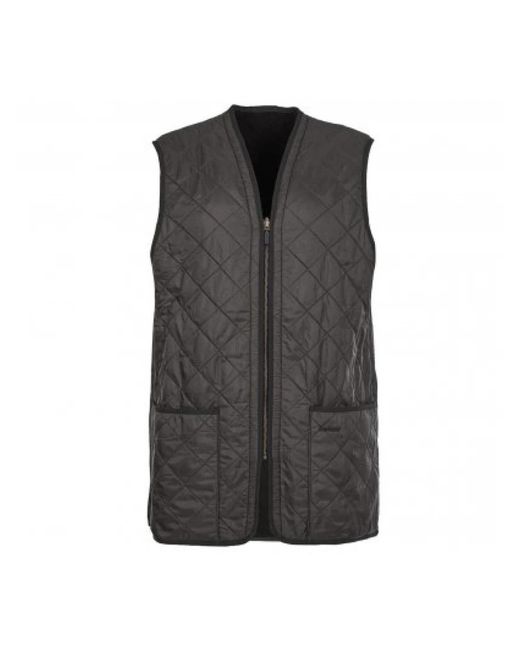 Barbour Gray Polarquilt Waistcoat/zip-in Liner for men