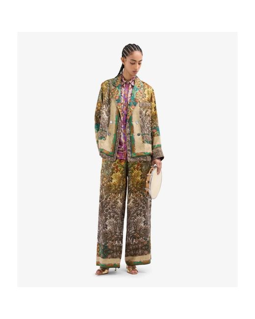 Pierre Louis Mascia Natural Wide Trousers