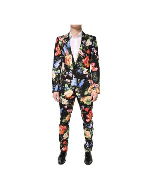Dolce & Gabbana Black Single Breasted Suits for men