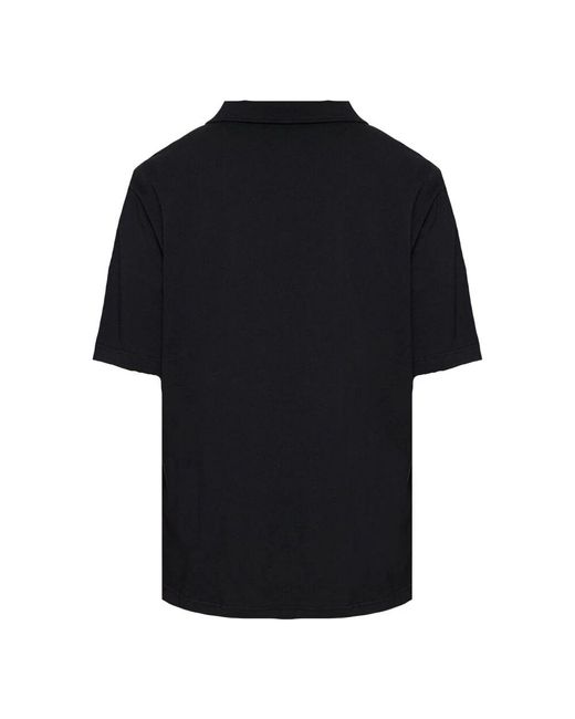 J.Lindeberg Schwarzes Baumwoll-Poloshirt Lockere Passform in Black für Herren