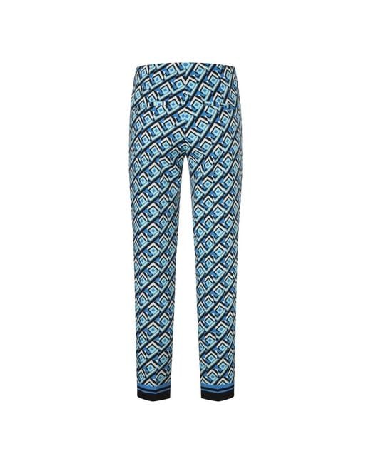 Cambio Blue Slim-Fit Trousers
