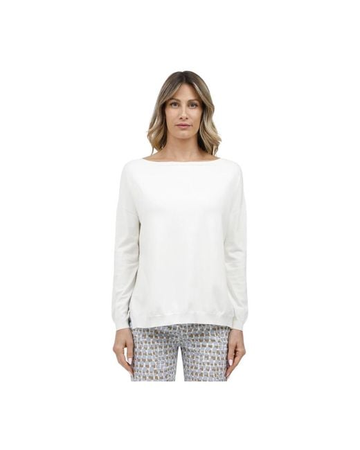 Gran Sasso White Long Sleeve T-Shirts