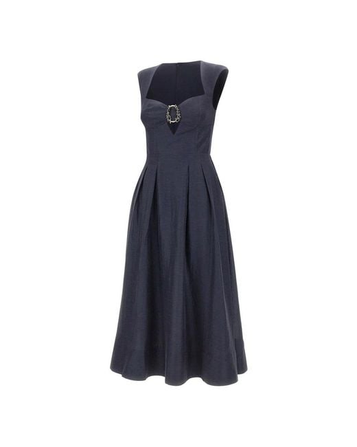 Rebecca Vallance Blue Midi Dresses