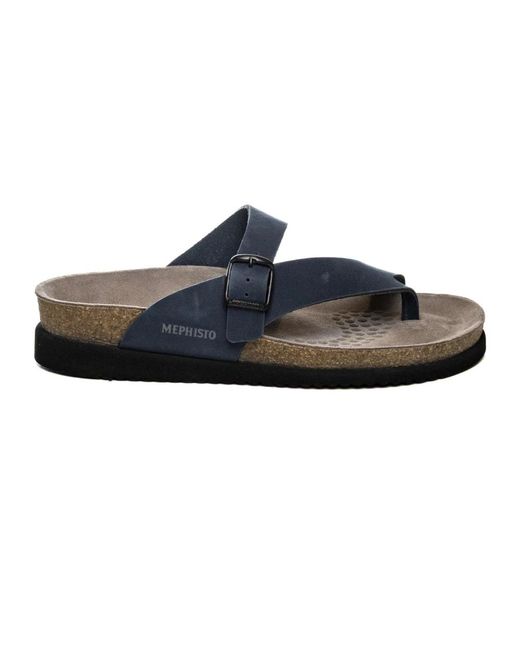 Mephisto Blue Flip Flops