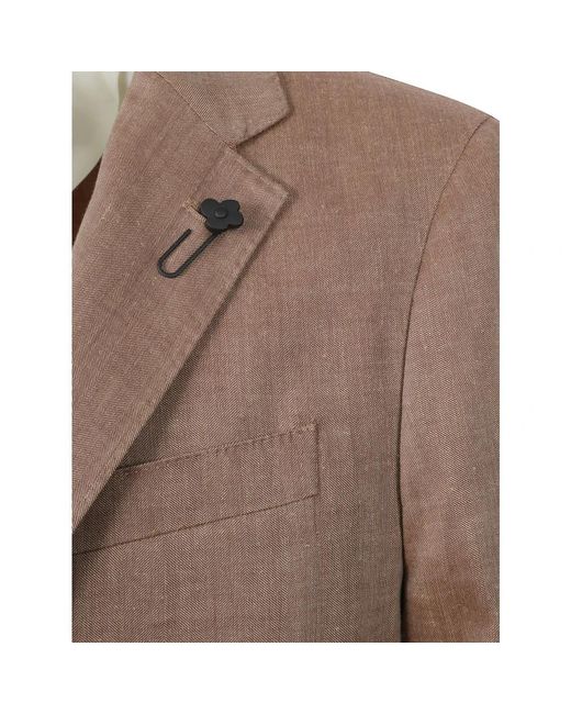 Lardini Natural Single Breasted Suits for men