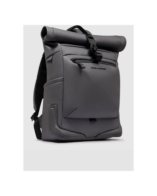Piquadro Urbaner Roll-Top Rucksack in Black für Herren
