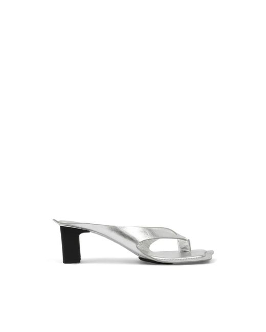 MM6 by Maison Margiela White Heeled Mules