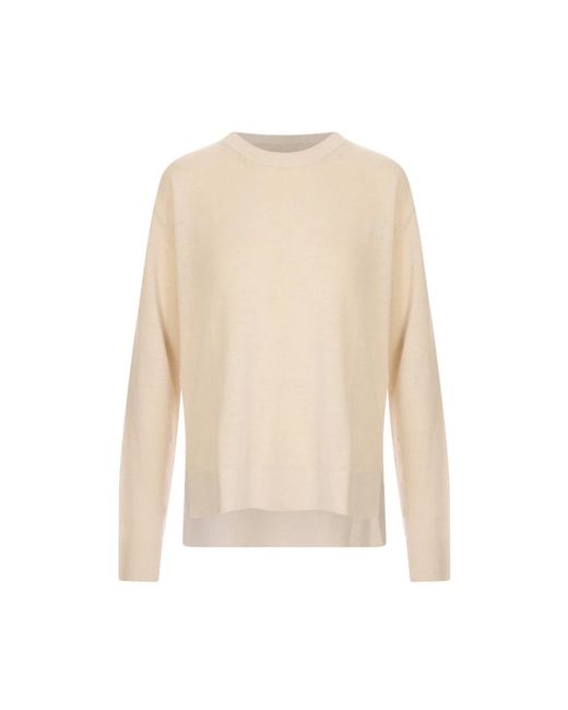 Max Mara White Round-Neck Strickwaren