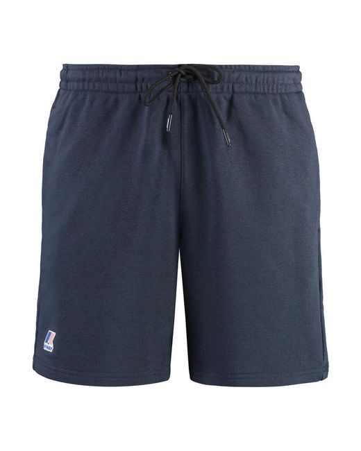 K-Way Baumwoll-bermuda-shorts mit seitentaschen,casual baumwoll bermuda shorts in Blue für Herren