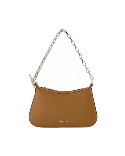 McQueen Brown Shoulder Bags