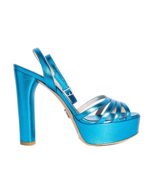 Sergio Levantesi Blue High Heel Sandals