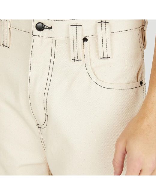 Eckhaus Latta Baggy jeans mit top-knopfverschluss in Natural für Herren