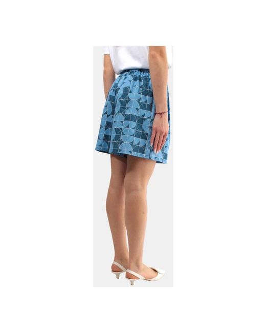 Max Mara Blue Celeste leinen bermuda shorts