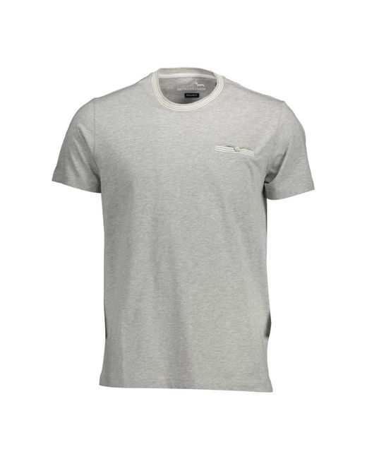 Harmont & Blaine Graues baumwoll-t-shirt mit kontrastdetails in Gray für Herren