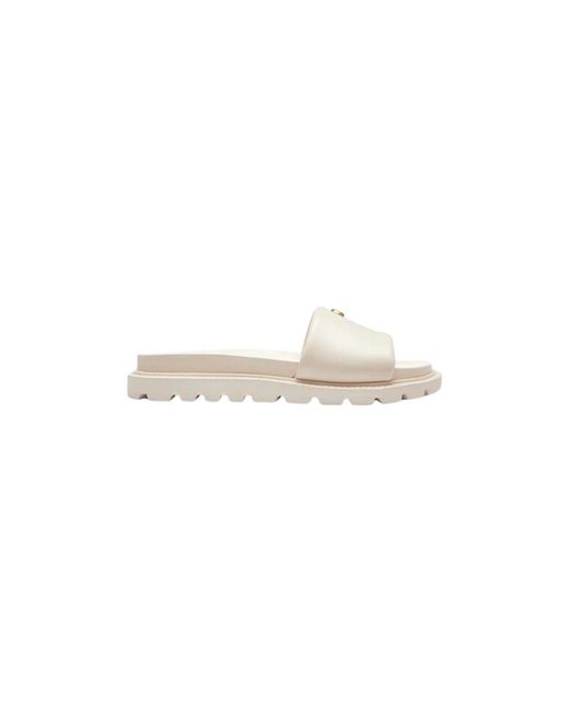 COACH White Brynn Slide Sandale