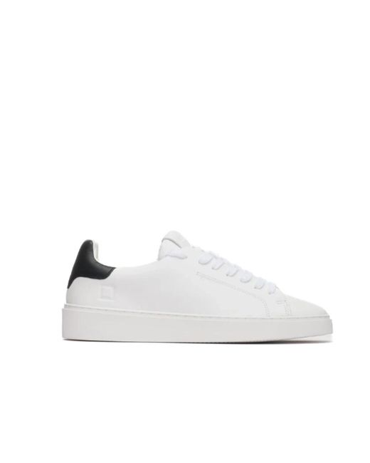 Date Schoenen ,Wit ,Leer Lage Leren Sneakers in het White voor heren