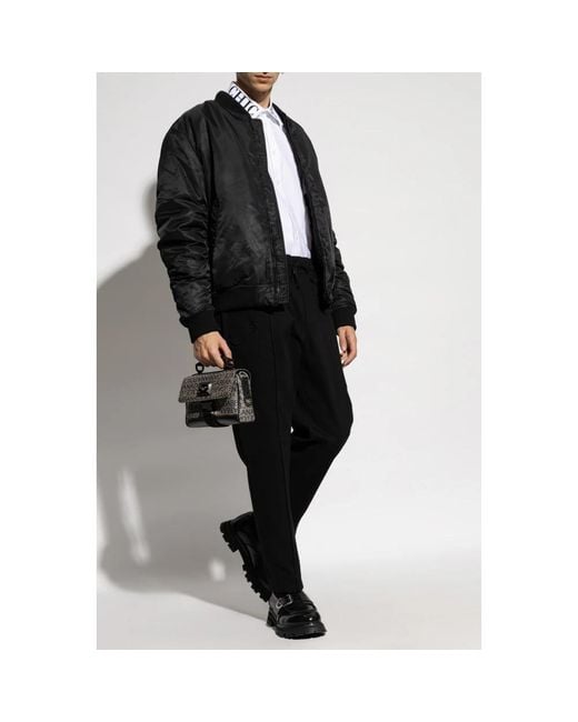 Straight Trousers di Moschino in Black da Uomo