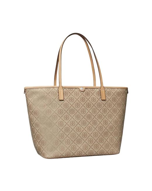 Tory Burch Natural Shopping Bags
