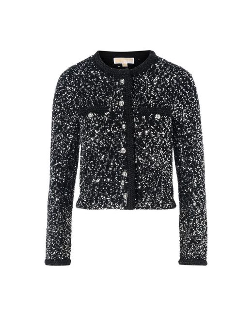 Michael Kors Sequin Snap Jacket in het Black