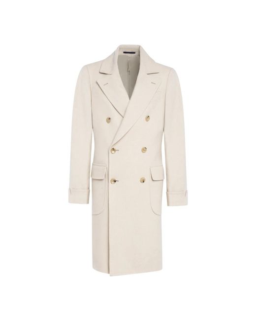 Franzese Collection Natural Double-Breasted Coats for men